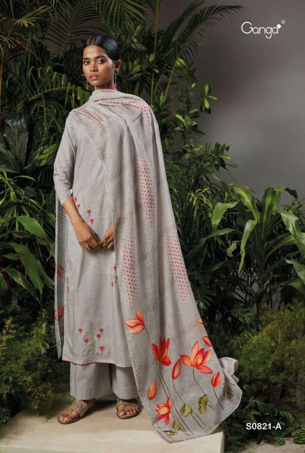 Ganga Ailee S0821 Cotton Printed Salwar Kameez Collection